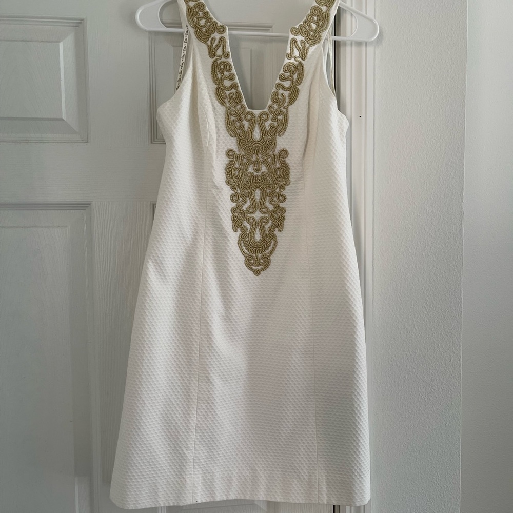 Lilly Pulitzer Resort White Suzette Shift Dress Size 4